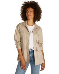 Tommy Hilfiger - Chaqueta Tipo Camisa Mujer Gold Button Utility con Bolsillos en el Pecho - Lyst