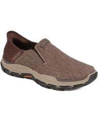 Skechers - Ins Rf: Respected Elgin Shoes In Brown Leather - Comfortable Fit Gents Casual Footwear With Support Arch - Size Uk 10 / Eu - Lyst
