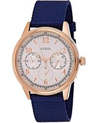 Guess - Watches Gents Aviator Horloge Analoog Kwarts Met Nylon Armband W0863g4 - Lyst