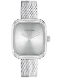 Calvin Klein - Orologio Con Movimento Al Quarzo A Due Lancette da Donna Collezione CK ADORE con Cinturino in Maglia Metallica in - Lyst