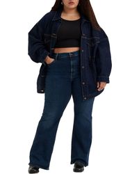 Levi's - Plus Size 726TM High Rise Flare Jeans,Blue Swell Plus,18 L - Lyst
