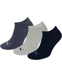 PUMA - Plain Sneaker Trainer Socks 3 Pack - Lyst
