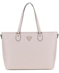 Guess - Borsa a tracolla con scomparto per laptop Norom Travel Tote Oak grigio chiaro - Lyst