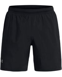 Under Armour - Damesshorts Fly-By 8 Cm Zwart Zwart Reflecterend - Lyst