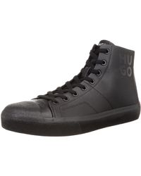 HUGO - DyerH_Hito_FL High-Top Sneakers Black1 44 - Lyst