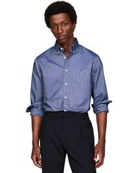 Tommy Hilfiger - Oxford Overhemden Voor Met Korte Mouwen In Normale Pasvorm - Lyst
