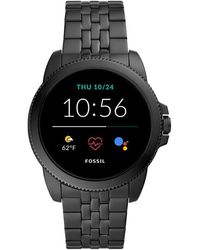Fossil Touchscreen Smartwatch 5E. Generation mit Lautsprecher - Schwarz