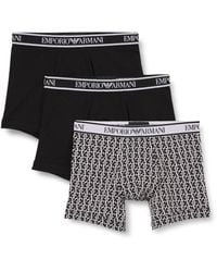 Emporio Armani - Stretch Cotton Core Logoband 3-Pack Trunk - Lyst