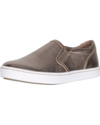 Clarks - Pawley Bliss Sneaker, Pewter Metallic Leather, 65 M Us - Lyst