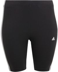 adidas - Womens 3-stripes Bk Shorts Black/white X-large - Lyst