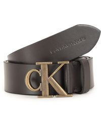 Calvin Klein - Belt Mono Plaque Leather - Lyst