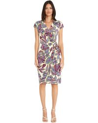 Maggy London - Printed Matte Jersey Wrap - Lyst
