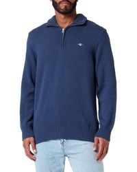 GANT - D1 Casual Cotton Half Zip Sweater - Lyst