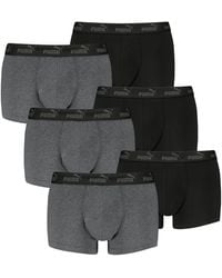 PUMA - Boxershorts Trunks Basic Elements aus Baumwolle mit Elasthan - Lyst