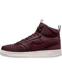 Nike - Court Vision Mid Winter Dr7882-600 Colour Burgundy Sneakers Voor - Lyst