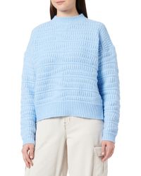 S.oliver - Pullover mit Strickmuster,Blau,S - Lyst