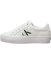 Calvin Klein - Baskets Vulcanisées Flatform Laceup Low Compensées - Lyst