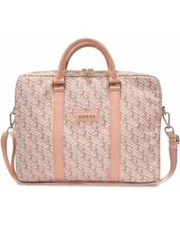 Guess - Bag Gucb15hgcfsep 16 Inches Pink Gcube Stripes - Lyst