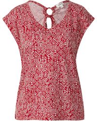 S.oliver - Ärmelloses Relaxed-Fit-Shirt mit Cut-Out und Schleife mohnrot 40 - Lyst