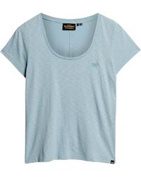 Superdry - Scoop Neck Tee C4-Basic Non-Printed T.Shirt - Lyst