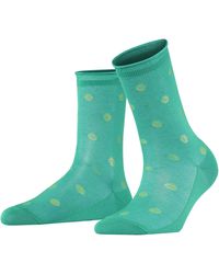 Falke Socken Prestige Dot - 80% Baumwolle, 1 Paar, Grün (Neo Mint 7133), Größe: 37-38