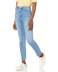 PAIGE - Ultra High Rise Cindy Straight Ankle Length In Austyn Destructed W/destroyed Hem - Lyst