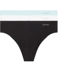 Calvin Klein - Pack Of 3 Thong Invisibles Cotton Seamless - Lyst