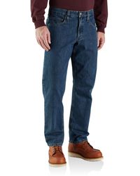 Carhartt - Big & Tall Relaxed Fit Fleece-lined 5-pocket Jean - Lyst