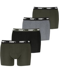 PUMA - 4 X S Boxer Shorts Green Combo Large - Lyst