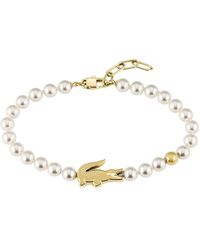 Lacoste - Pulsera de Perlas Para Hombre y Mujer Colección MATCHPOINT con Diferentes Charms en Oro Amarillo - 2040430 - Lyst