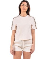 Guess - T-Shirt Donna Britney Crop Tee Avorio ES23GU87 V3RI08I3Z14 S - Lyst