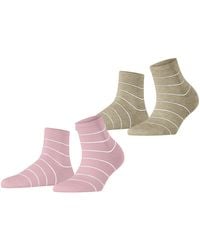 Esprit - Socken Fine Line Multipack W Sso Baumwolle gemustert 2 Paar - Lyst