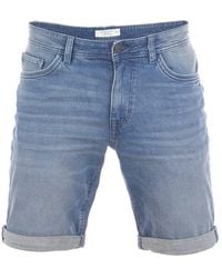 Tom Tailor - Jeans Short Josh Regular Slim Fit Kurze Basic Stretch Shorts Baumwolle Bermuda Sommer Hose Denim Blau w32 - Lyst