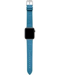 Ted Baker - Light Blue Saffiano Leather Strap Logo & Magnolias For Apple Watch® - Lyst