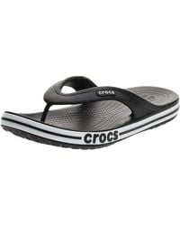 Crocs™ - 's Bayaband Flip Flop,Black/White,45/46 EU - Lyst