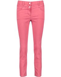 Gerry Weber - 5 Pocket Jeans BEST4ME mit modischen Details unifarben 7/8 Länge Fire Nature Dyed 42 - Lyst