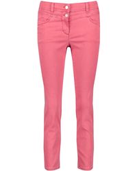 Gerry Weber - 5 Pocket Jeans BEST4ME mit modischen Details unifarben 7/8 Länge Fire Nature Dyed 36 - Lyst