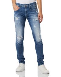Replay - Jeans da Uomo Bronny Slim-Fit Invecchiato con Power Stretch - Lyst