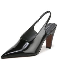 Franco Sarto - S Sorrento Pointed Toe Slingback Pump Black Glossy 6 M - Lyst