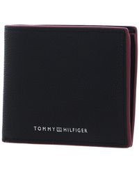 Tommy Hilfiger - Th Struc Leather Mini Cc Wallet Black - Lyst