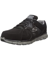 Skechers - For Work Synergy Ekron Walking Shoe,black Charcoal,10.5 M Us - Lyst