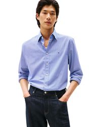 Tommy Hilfiger - Flex Poplin Micro Gingham Shirt Mw0mw40457 L/s Shirt - Lyst