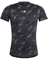adidas - Techfit Training T-shirt Met Allover Print - Lyst