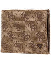 Guess - Vezzola Smart Billfold With Coinpocket Beige / Brown - Lyst