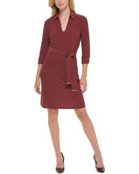 Tommy Hilfiger - Jersey Fit And Flare Mid-length Dress - Lyst