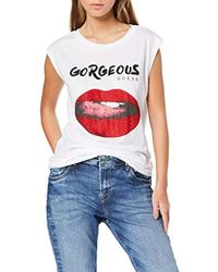 Guess SL Gorgeous tee Camiseta de Tirantes para Mujer - Blanco