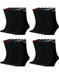 PUMA - Socken SPORT CREW STRIPE 12er Pack 35-38 39-42 43-46 47-49 Schwarz Weiss Grau Sportsocken - Lyst