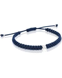 Tous - Bracciale in nylon con motivo a orso in argento di prima legge - Lyst