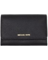 Michael Kors - Jet Set Travel Md Mf Phone Xbody Crossbody Bag Wallet Black - Lyst