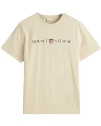 GANT - Printed Graphic Ss T-shirt - Lyst
